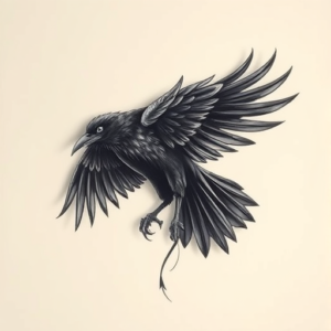 3D Raven Tattoo