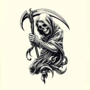 3D Reaper Tattoo