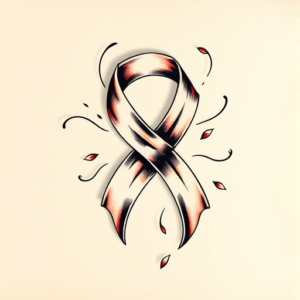 3D Ribbon Tattoo
