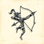 3D Sagittarius Tattoo