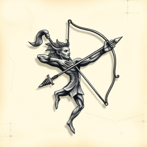 3D Sagittarius Tattoo