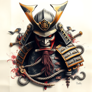 3D Samurai Tattoo