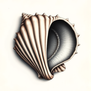 3D Seashell Tattoo