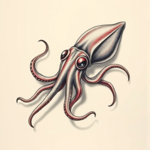 3D Squid Tattoo