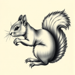 3D Squirrel Tattoo
