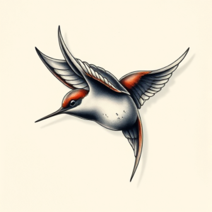 3D Swallow Tattoo