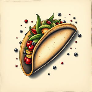 3D Taco Tattoo