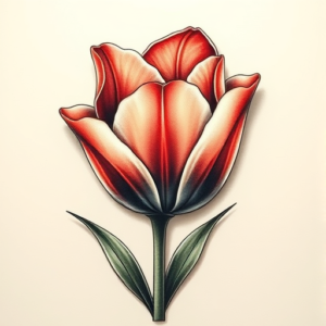 3D Tulip Tattoo