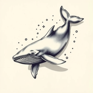3D Whale Tattoo