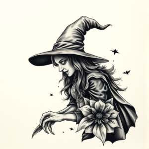3D Witch Tattoo