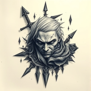 3D Witcher Tattoo
