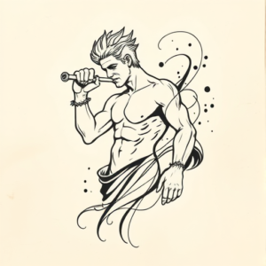 Abstract Achilles Tattoo