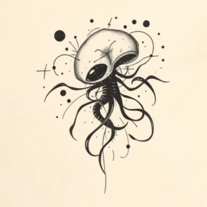 Abstract Alien Tattoo