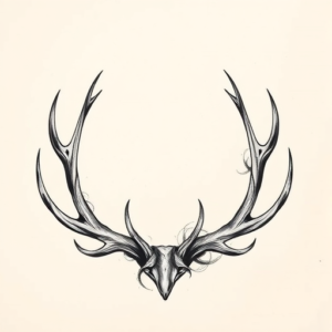 Abstract Antler Tattoo