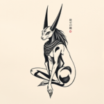 Abstract Anubis Tattoo