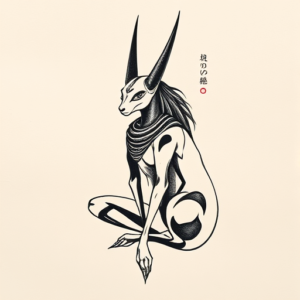 Abstract Anubis Tattoo