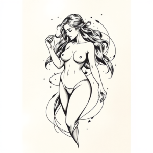 Abstract Aphrodite Tattoo