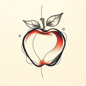 Abstract Apple Tattoo