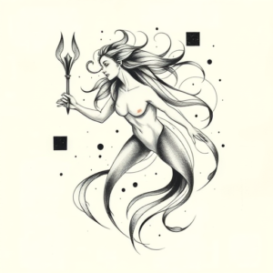 Abstract Aquarius Tattoo