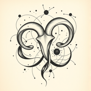 Abstract Aries Tattoo