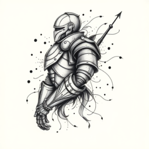 Abstract Armor Tattoo