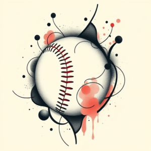 Abstract Baseball Tattoo