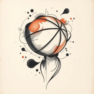 Abstract Basketball Tattoo
