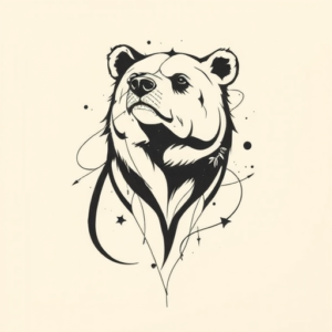 Abstract Bear Tattoo