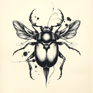 Abstract Beetle Tattoo