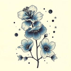 Abstract Bluebonnet Tattoo