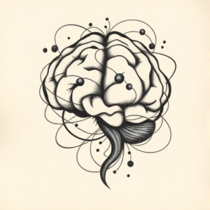 Abstract Brain Tattoo