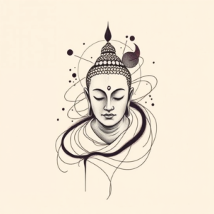Abstract Buddha Tattoo