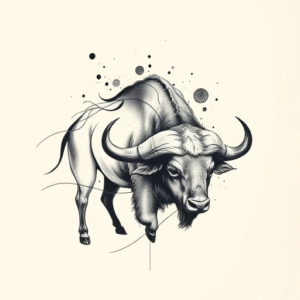 Abstract Buffalo Tattoo
