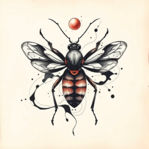 Abstract Bug Tattoo