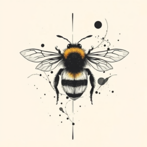 Abstract Bumblebee Tattoo