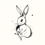 Abstract Bunny Tattoo
