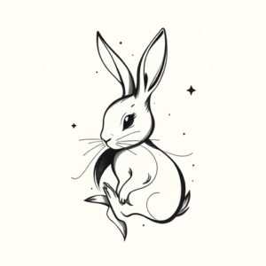 Abstract Bunny Tattoo