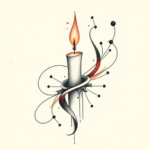 Abstract Candle Tattoo