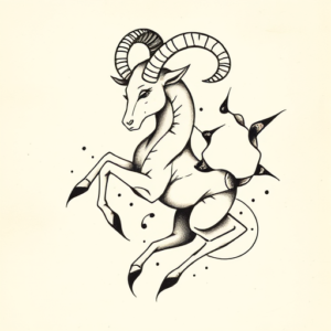 Abstract Capricorn Tattoo