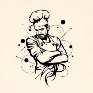 Abstract Chef Tattoo