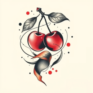 Abstract Cherry Tattoo
