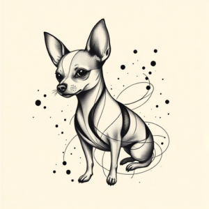 Abstract Chihuahua Tattoo