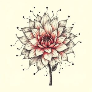 Abstract Chrysanthemum Tattoo
