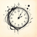Abstract Clock Tattoo