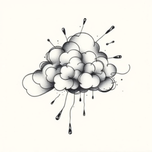 Abstract Cloud Tattoo
