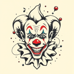 Abstract Clown Tattoo