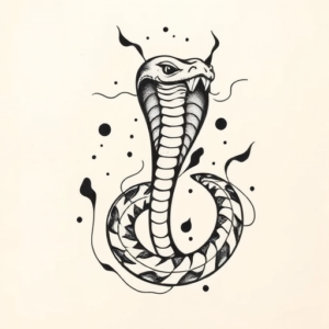 Abstract Cobra Tattoo