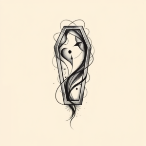 Abstract Coffin Tattoo
