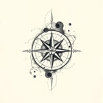 Abstract Compass Tattoo