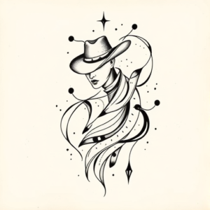 Abstract Cowboy Tattoo